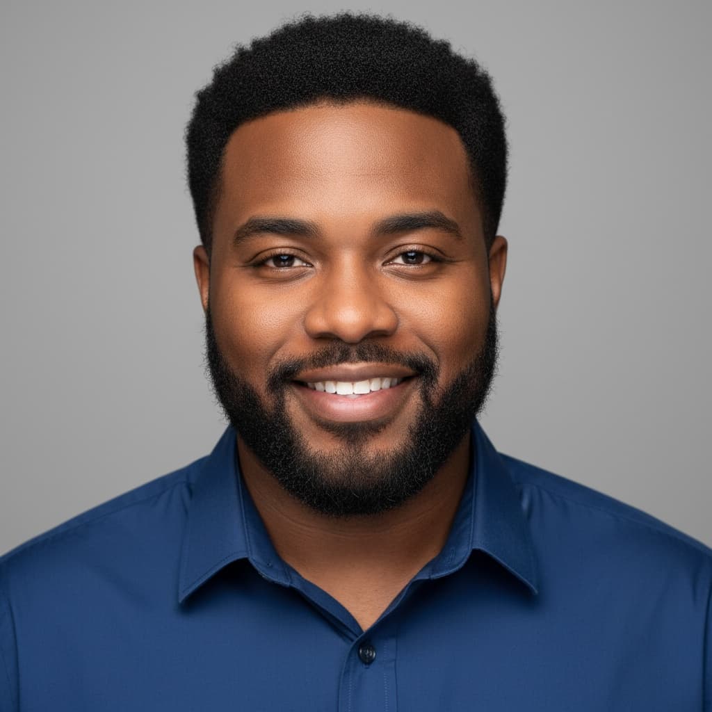 curve black man classic theatrical headshot 83470396