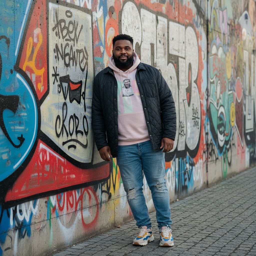 curve black man east side gallery graffiti 61179123
