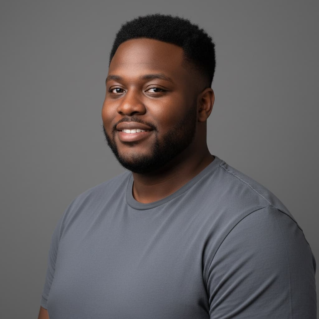 curve black man grey background three quarter 41945826