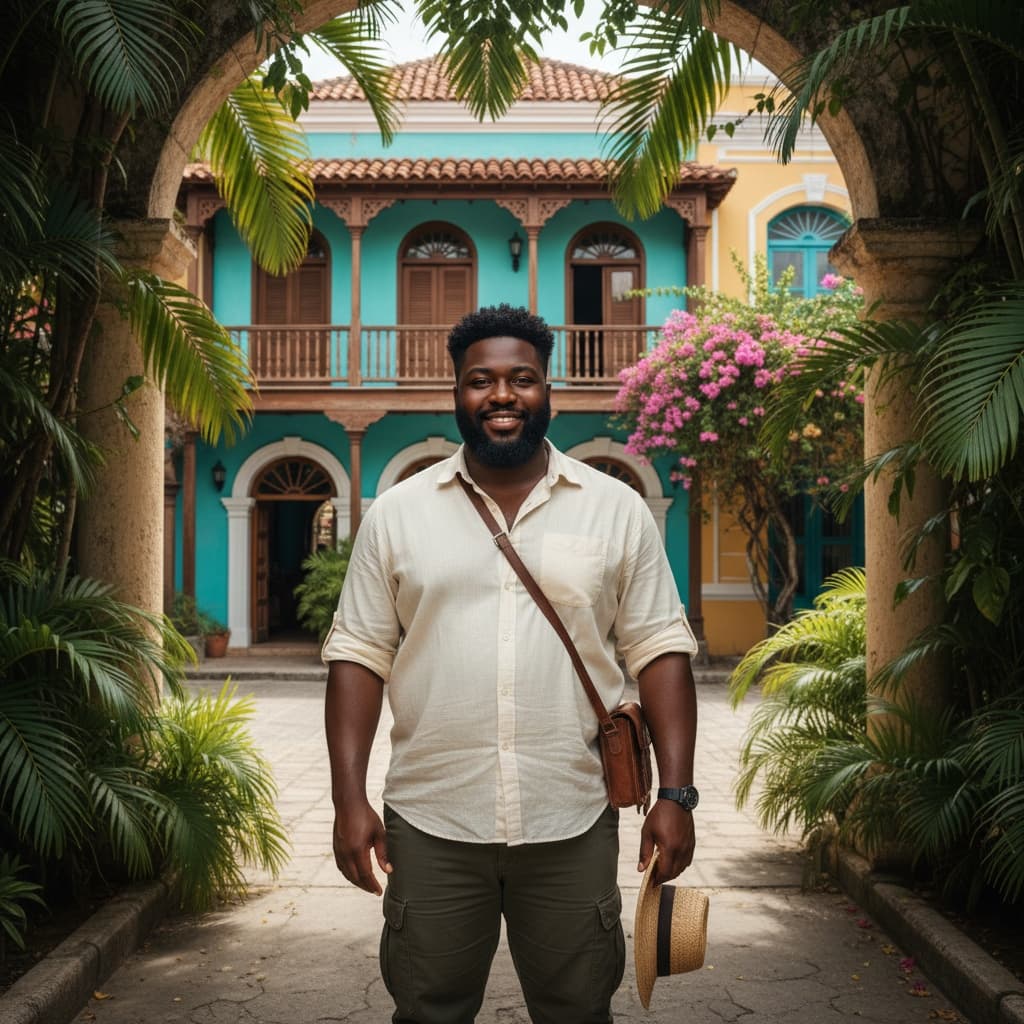 curve black man island excursion tropical ruins 47837827