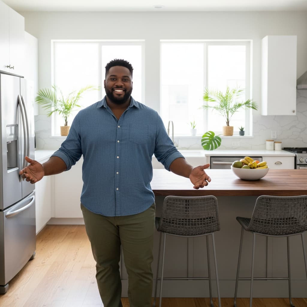 curve black man kitchen modern tropical 81730215