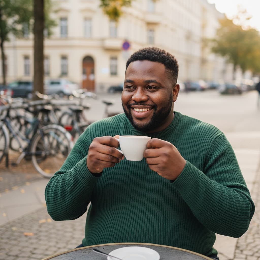 curve black man kreuzberg street cafe 65523588