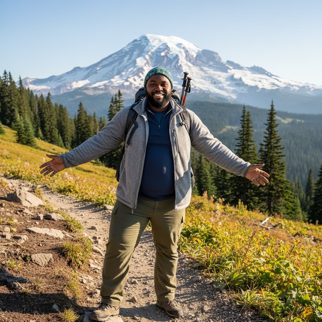 curve black man mount rainier backdrop 66708609