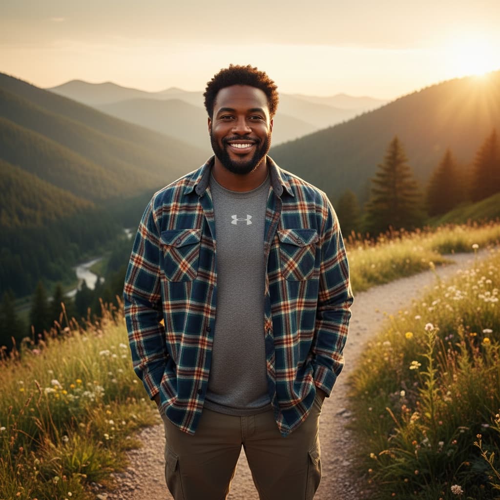curve black man outdoor adventure trail 62250087