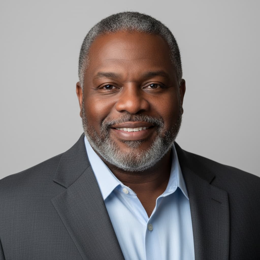 curve black man professional headshot clean 31930809