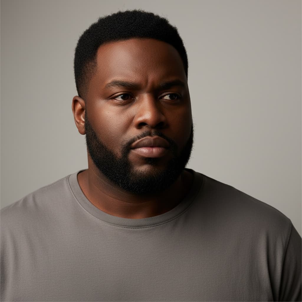 curve black man serious character study 45857043