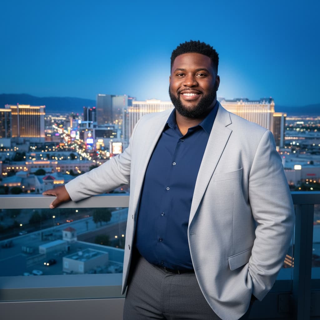 curve black man strip rooftop skyline 41271395
