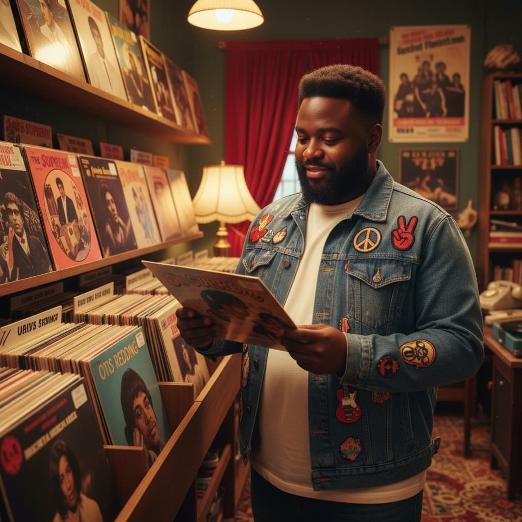 curve black man vintage record store vibe 81070937