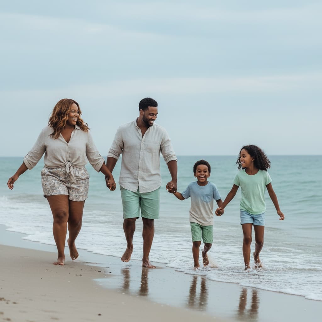 curve black woman beach walking together 39125106