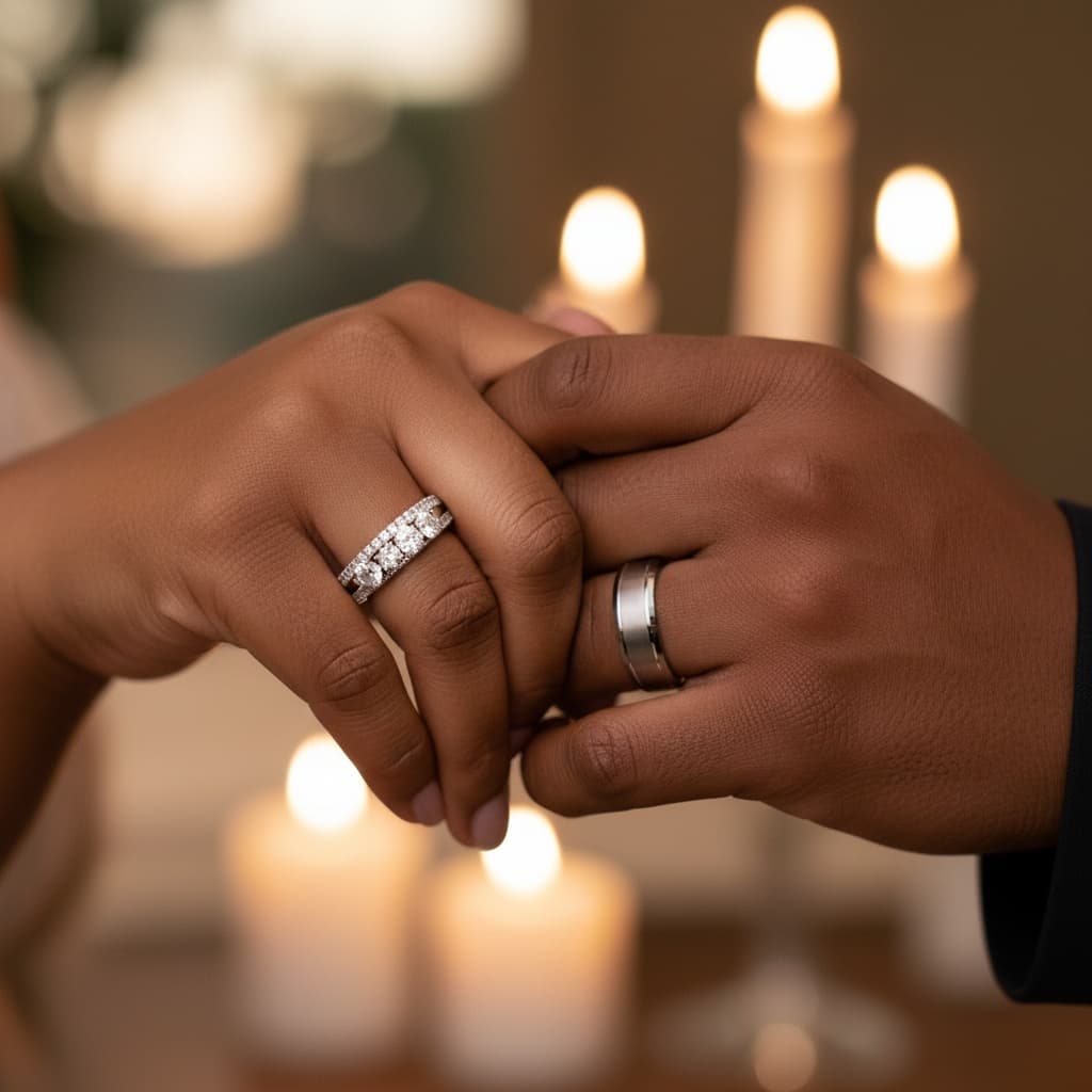 curve black woman holding hands close up 76182644