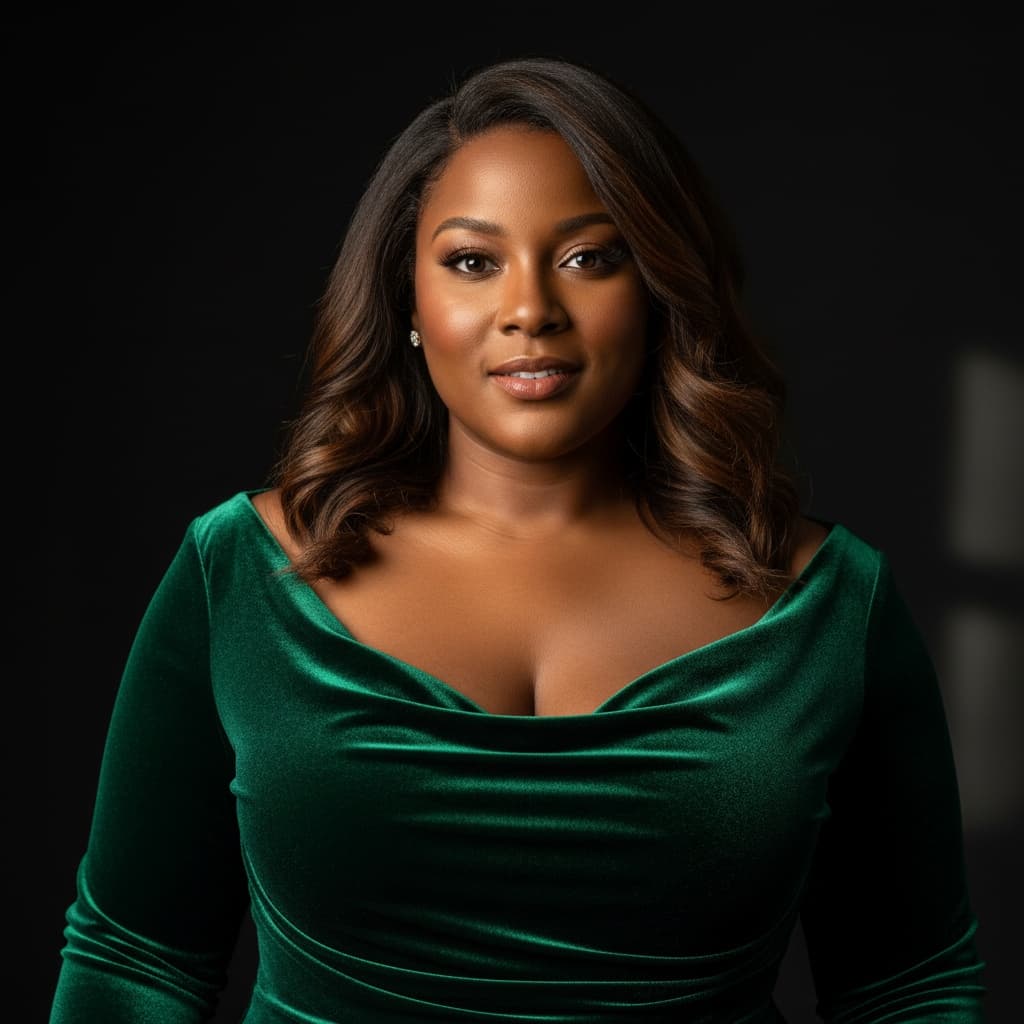 curve black woman moody dramatic dark background 42301128