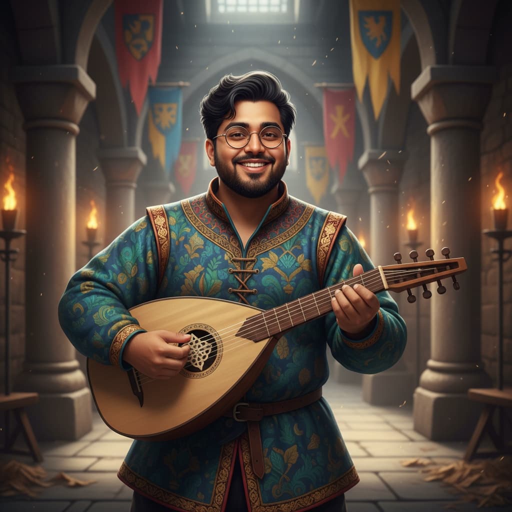 curve indian man bard musician great hall 82831630