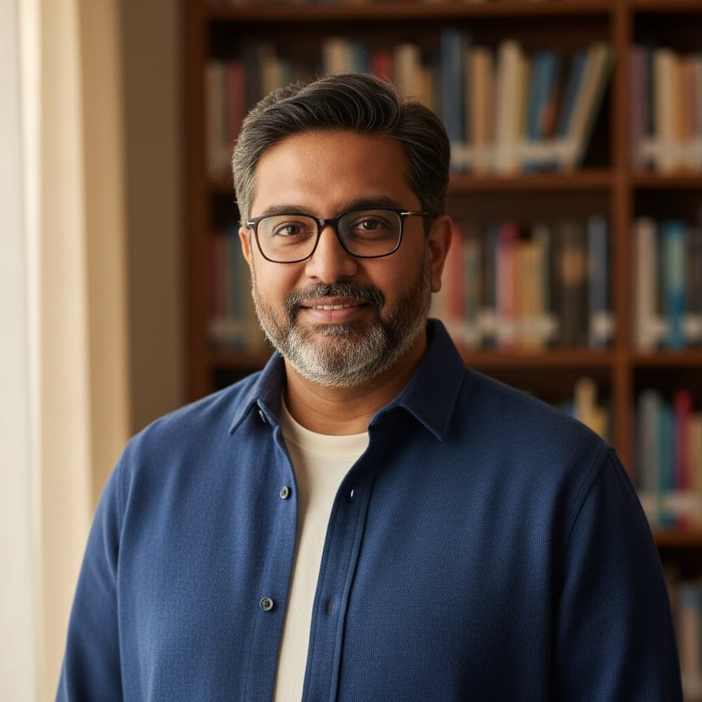 curve indian man bookshelf intellectual 87042693
