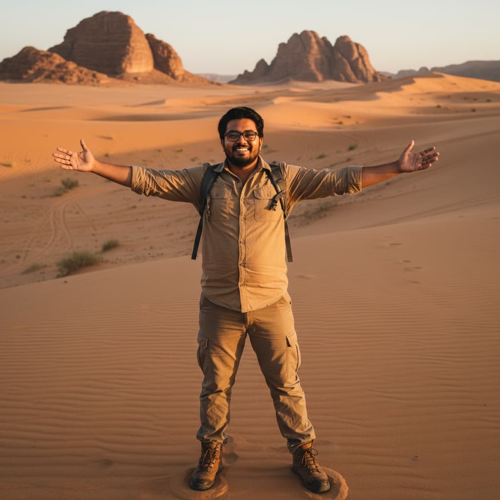 curve indian man desert adventure landscape 68030659