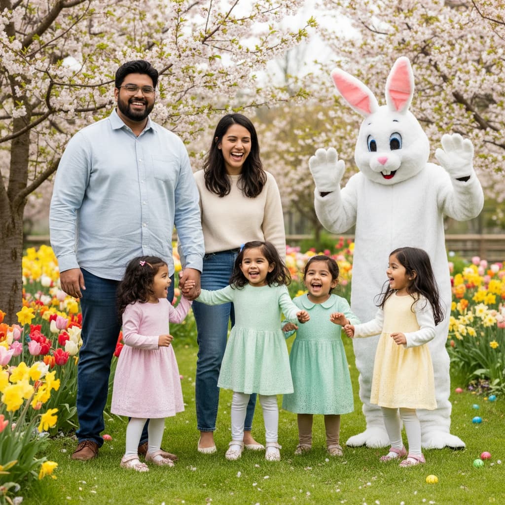 curve indian man easter bunny photos 83149643
