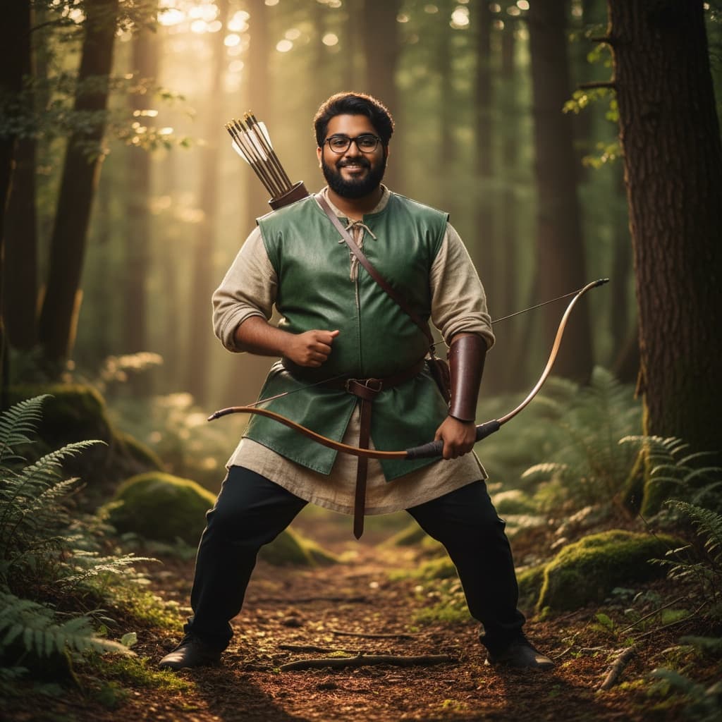 curve indian man forest archer natural setting 72767591