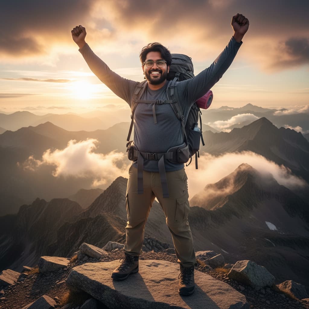 curve indian man mountain summit adventure 37803032