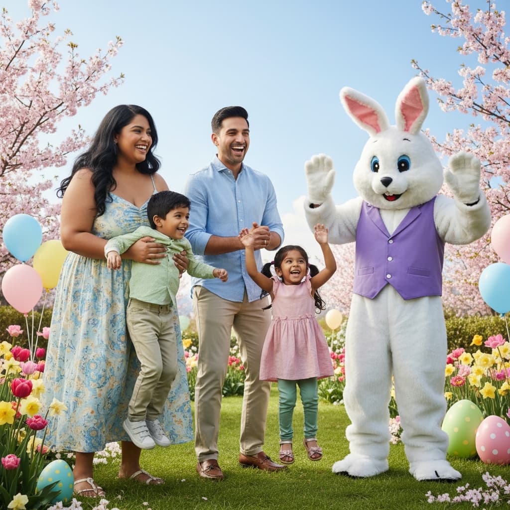 curve indian woman easter bunny photos 23613002