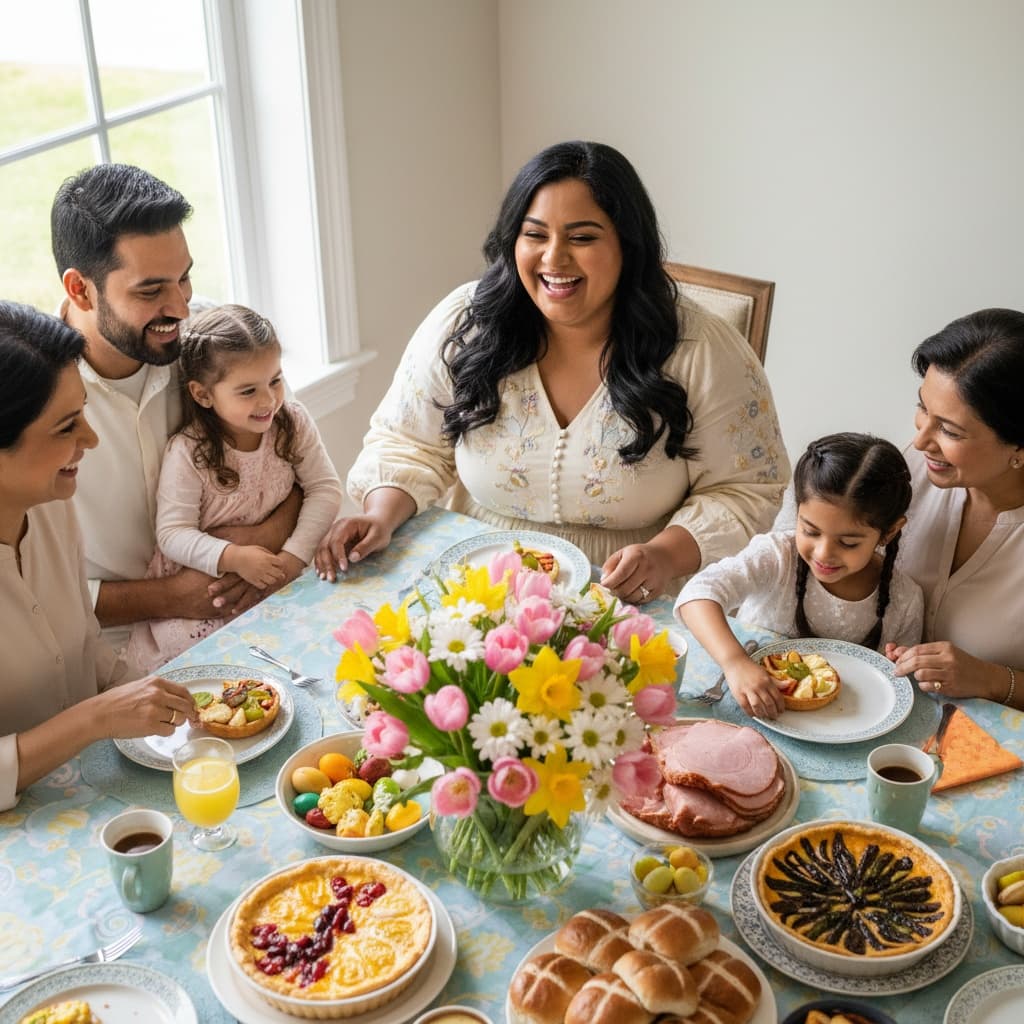 curve indian woman easter table gathering 92606707