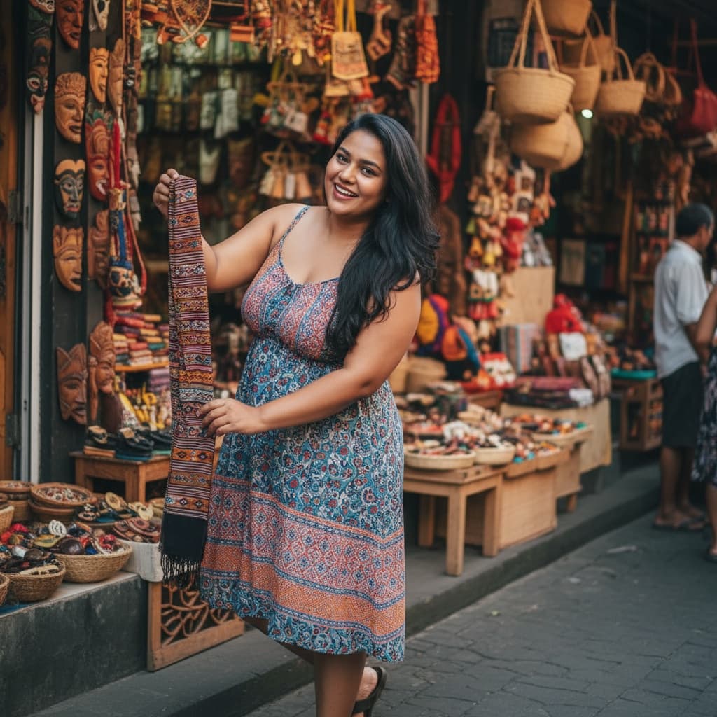 curve indian woman traditional market candid 74826050