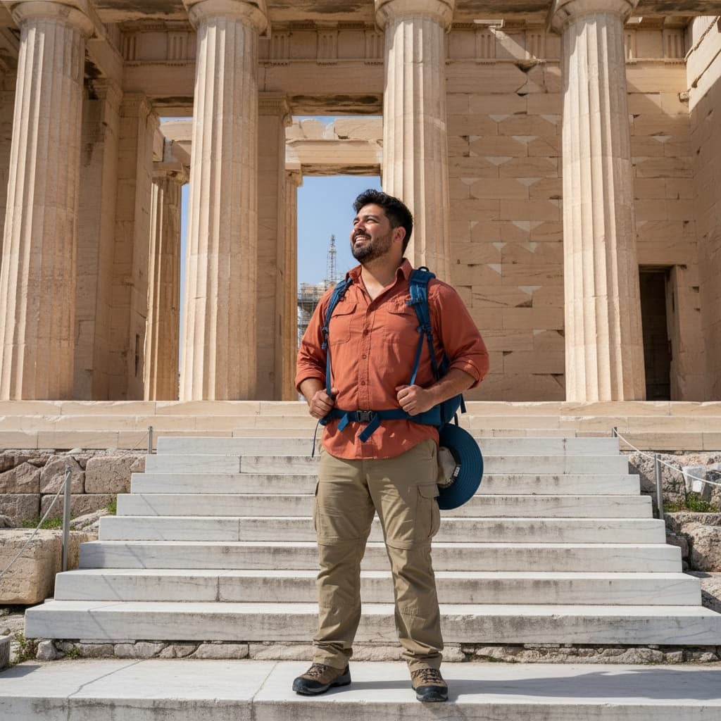 curve latino man acropolis entrance propylaea 18354449