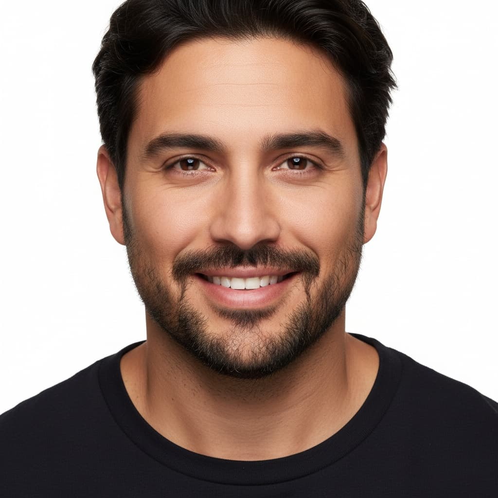 curve latino man closeup face expression 56333890