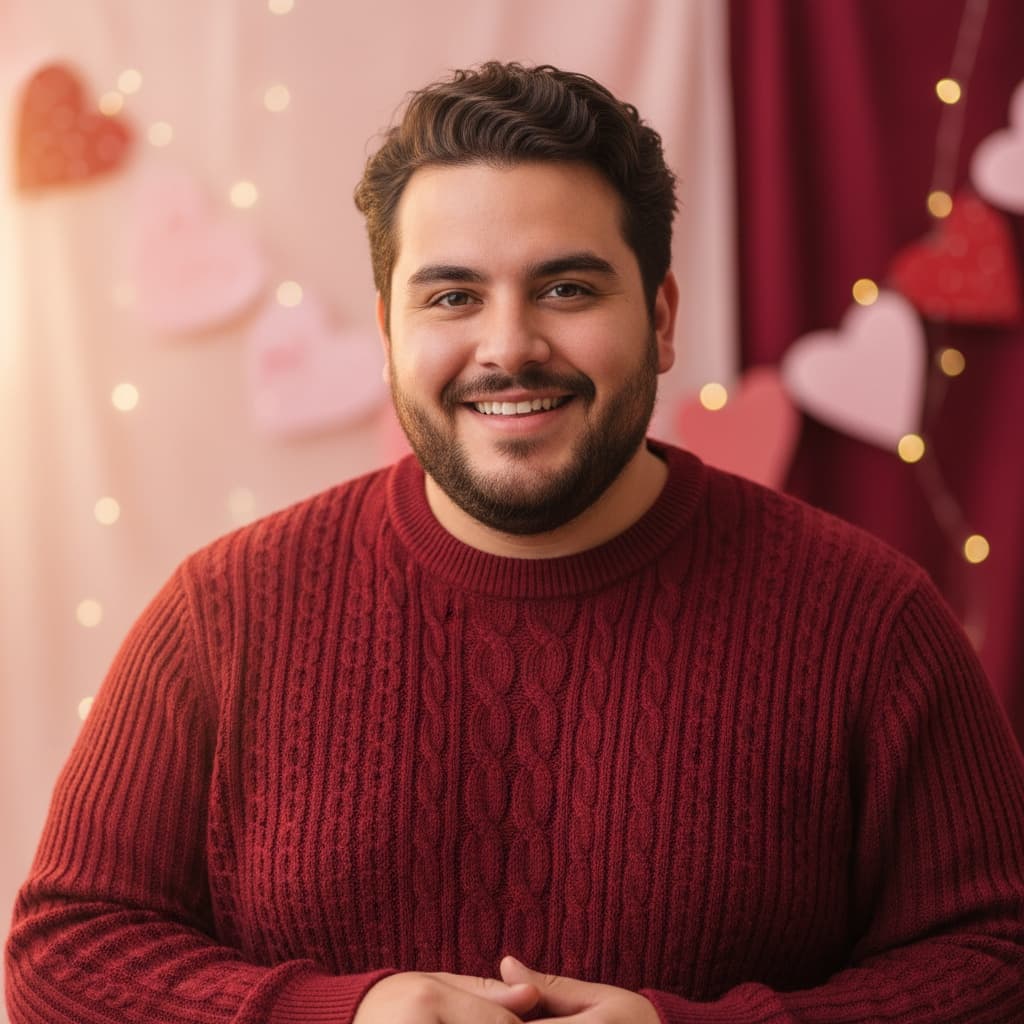 curve latino man cozy sweater portrait 95100947