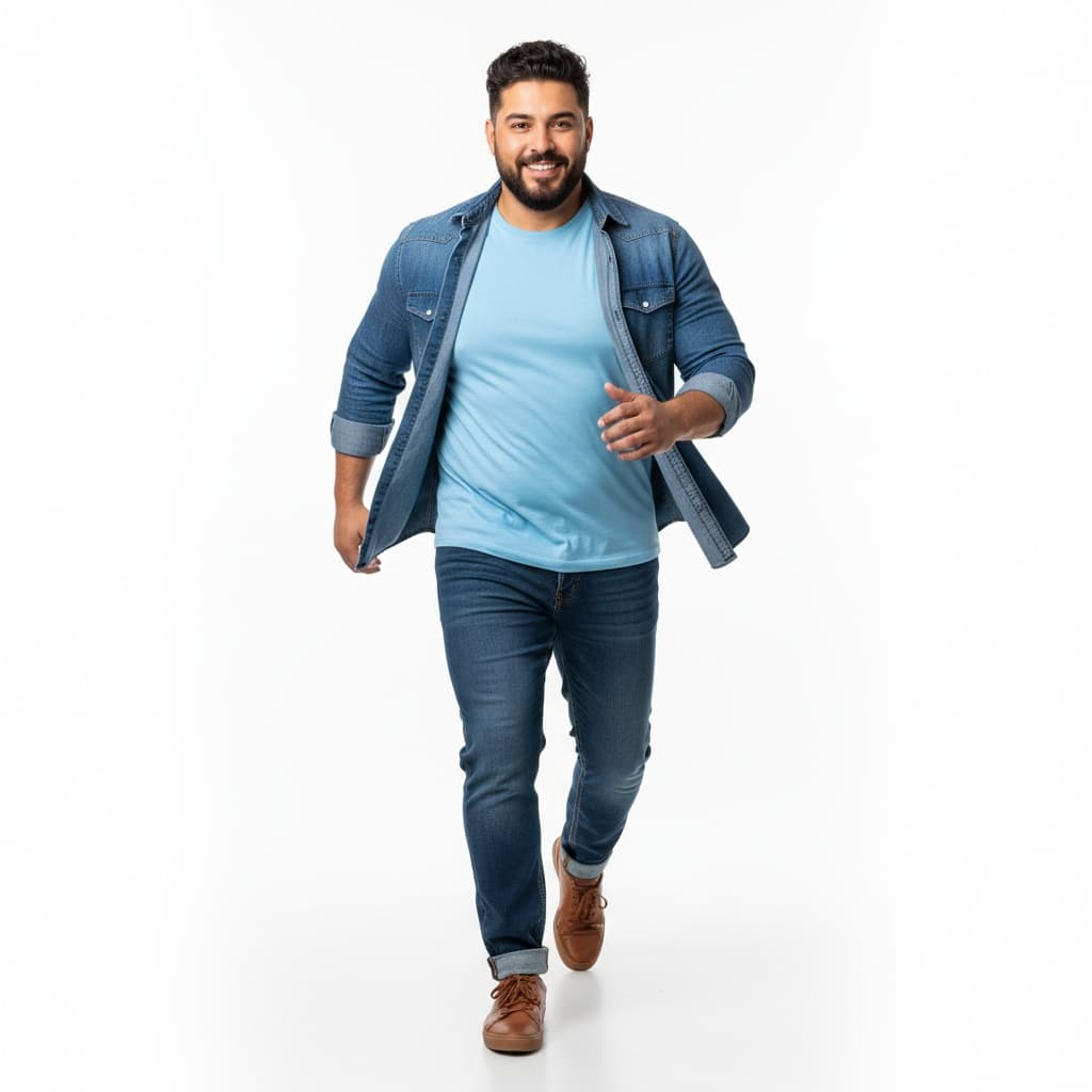 curve latino man walking motion dynamic 28830969