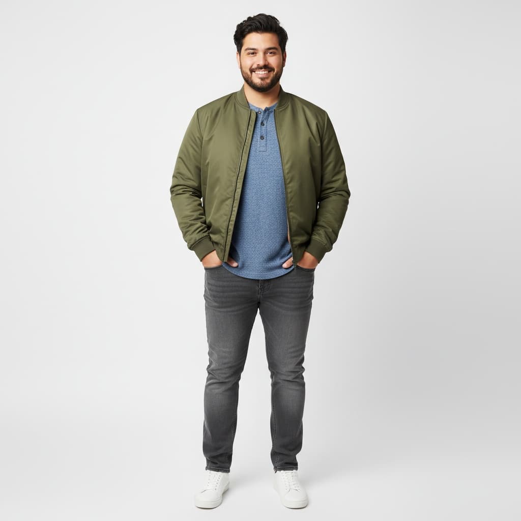curve latino man white background full body 82712624