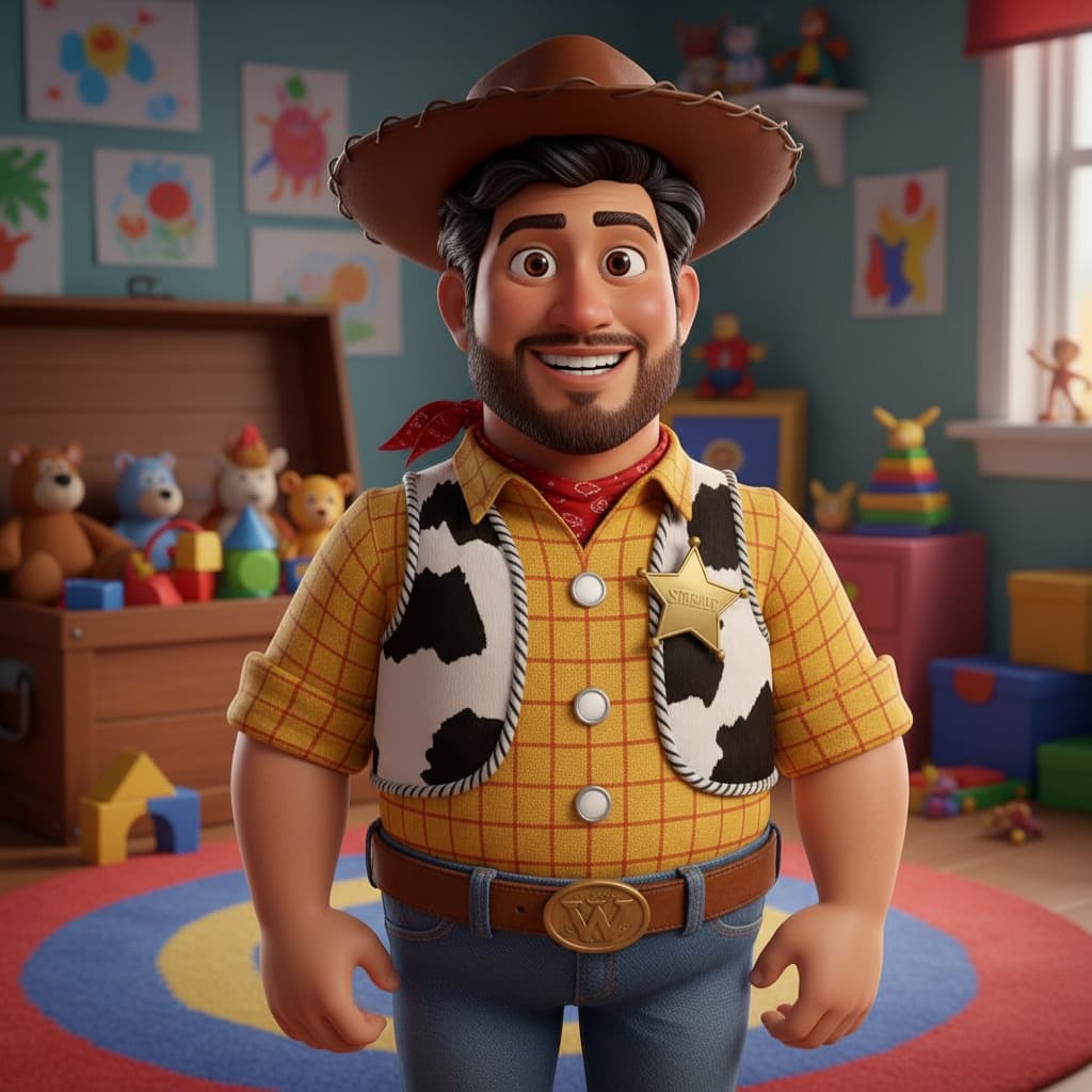 curve latino man woody cowboy character 75641228