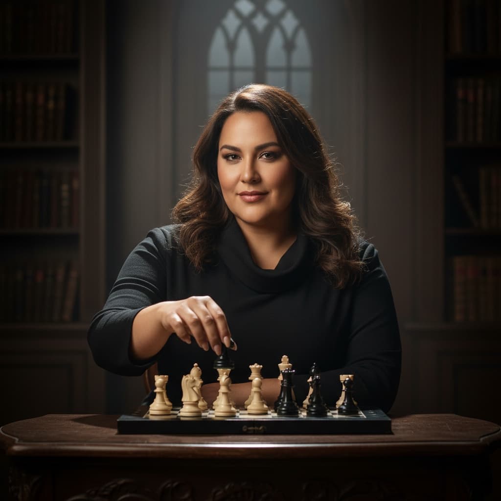 curve latino woman chess mastermind strategist 23870696