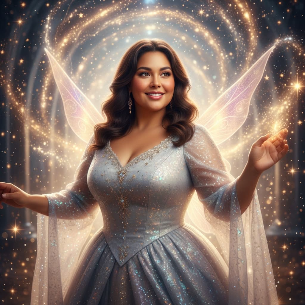 curve latino woman fairy godmother magic 17149349