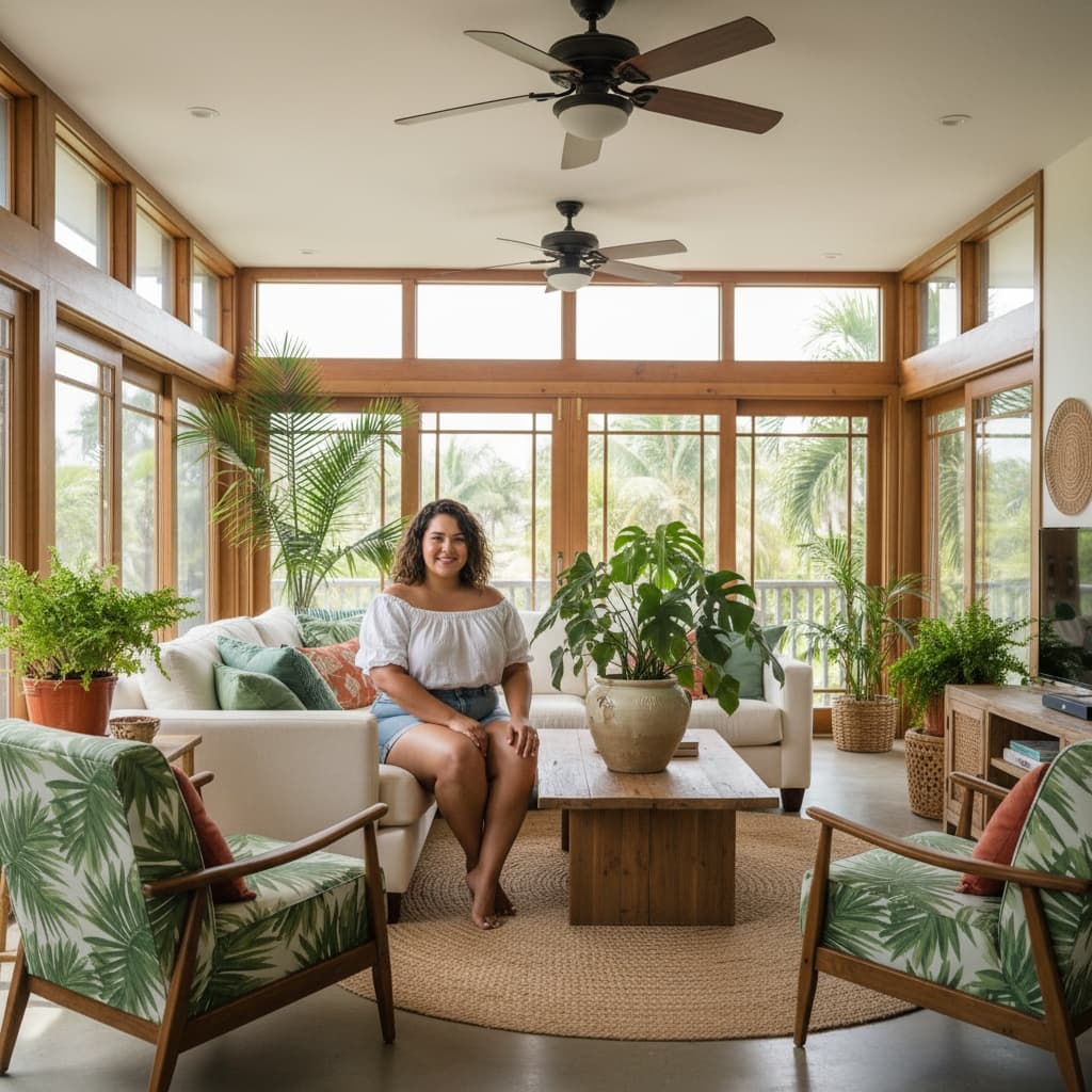 curve latino woman open concept living 66290573