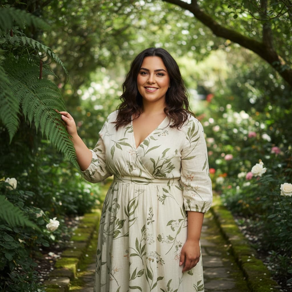 curve middle_eastern woman natural park setting 72919228