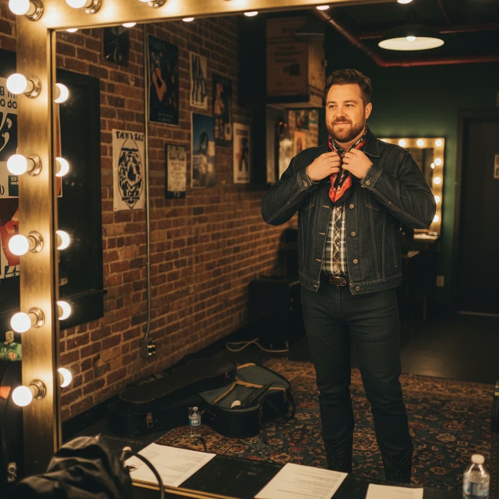 curve white man backstage green room 49423161