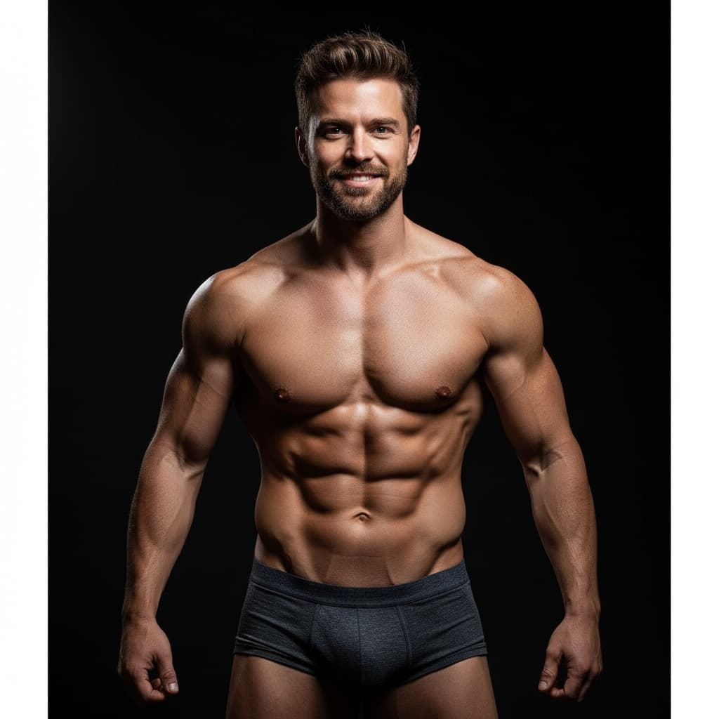 curve white man black backdrop dramatic lighting 63450963