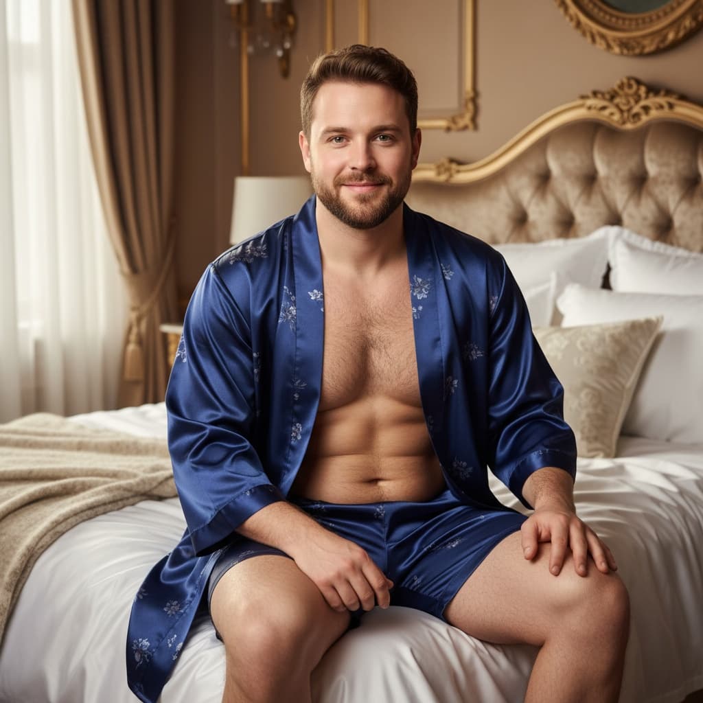 curve white man boudoir bed intimate portrait 53851935