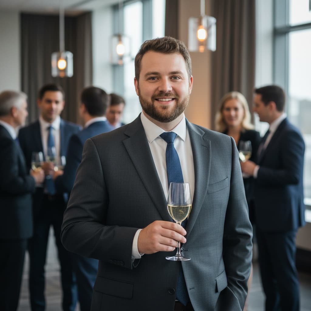 curve white man cocktail hour standing 56753013