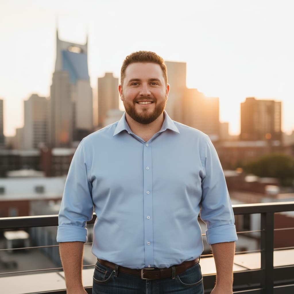 curve white man rooftop bar skyline view 57457363