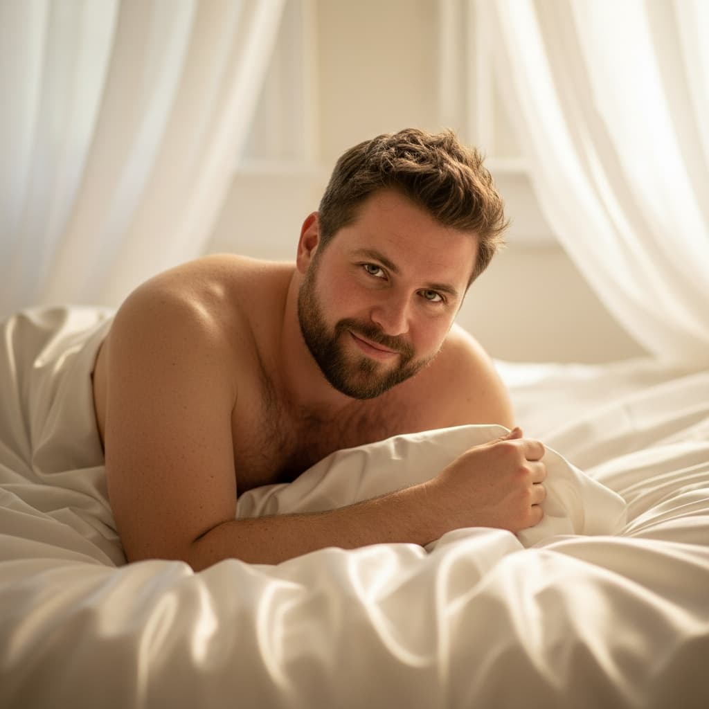 curve white man sensual boudoir sheets 38980756