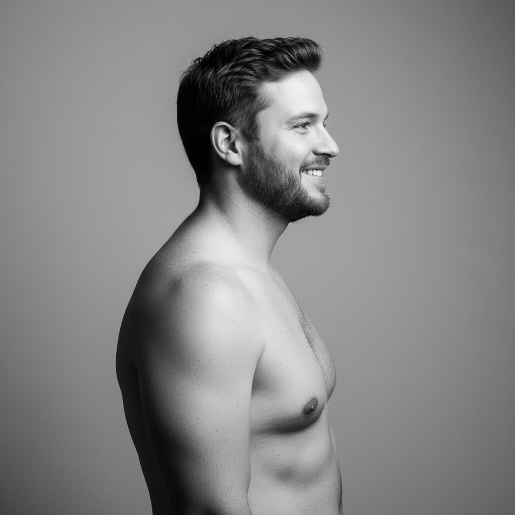 curve white man studio profile minimalist 45225372
