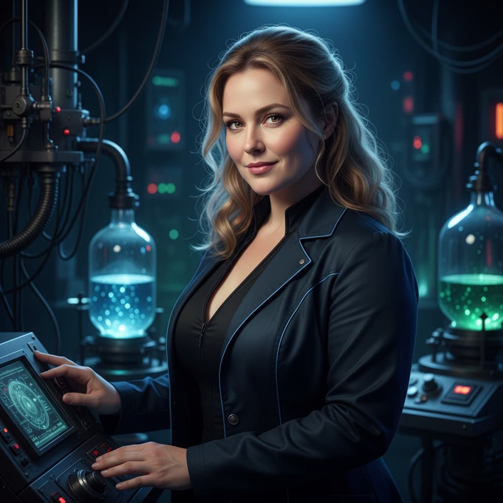 curve white woman dark laboratory mastermind 44558906