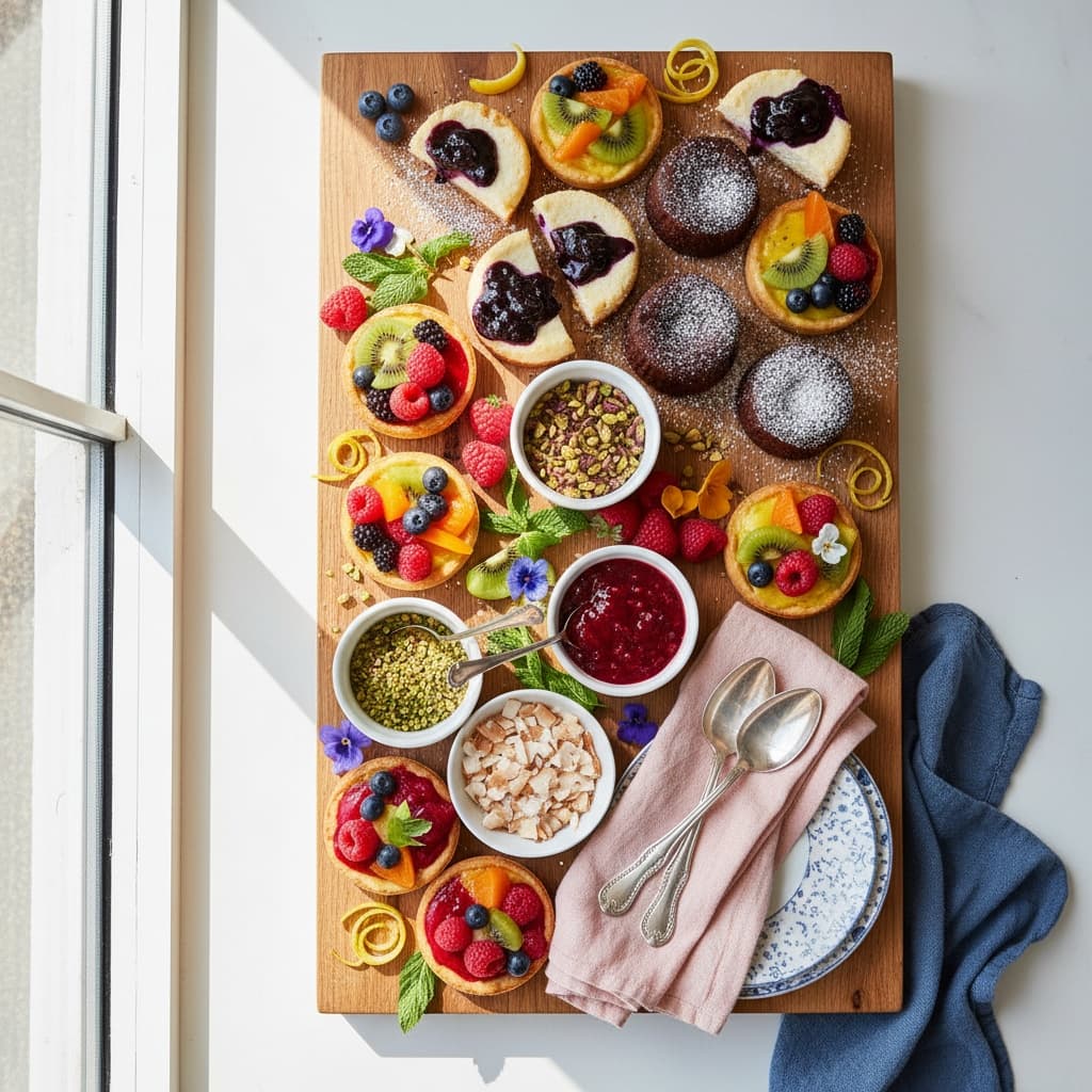 dessert board flatlay 40137695