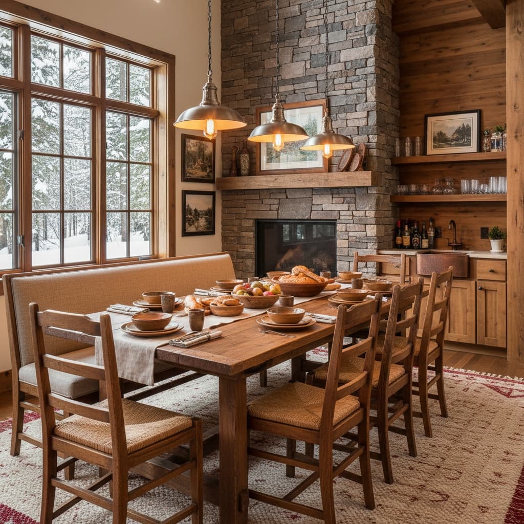dining area warm lighting 56054496