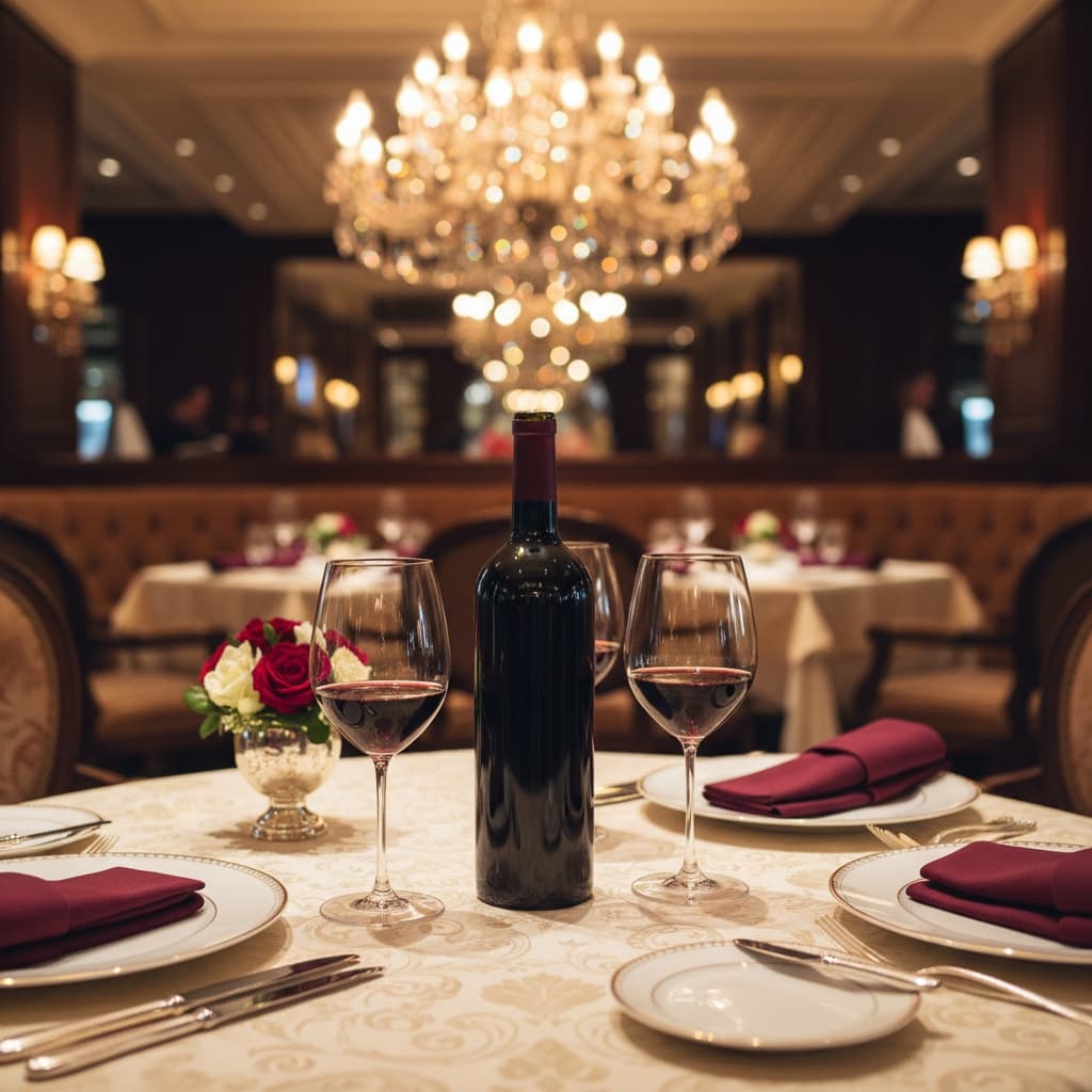 elegant dining table scene 44448385