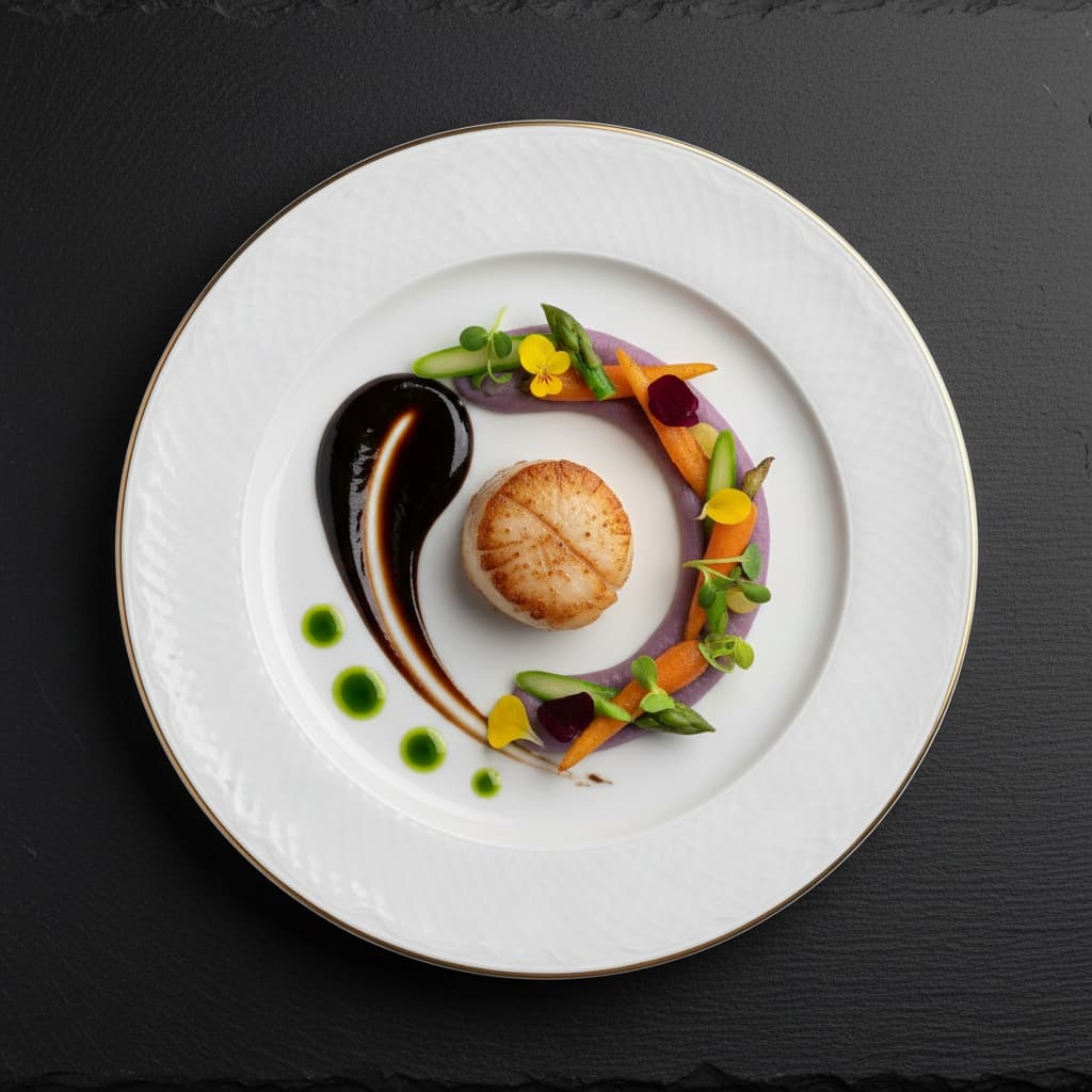 elegant plated fine dining 44463501