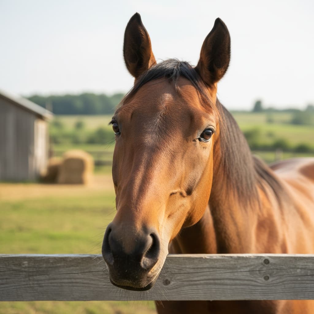 fence line friendly pose 58625382