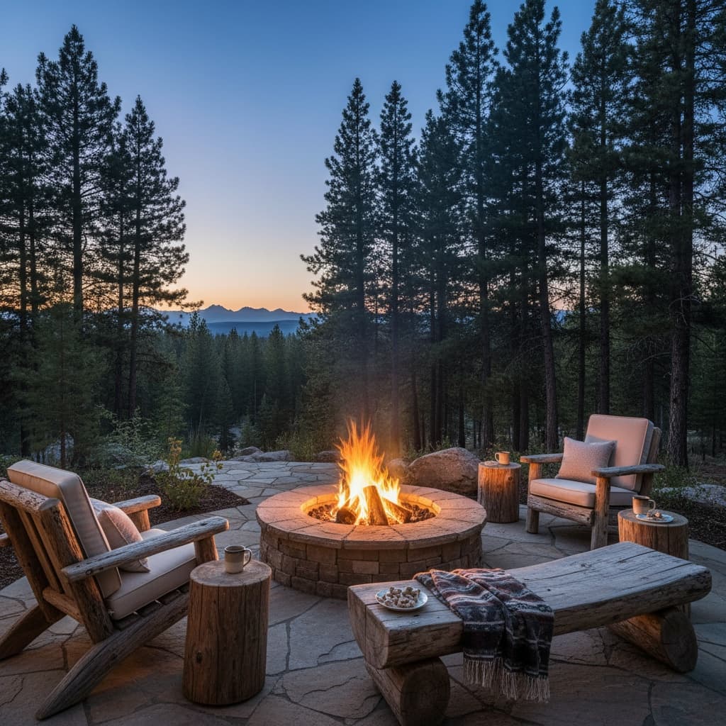 fire pit evening gathering 53906917