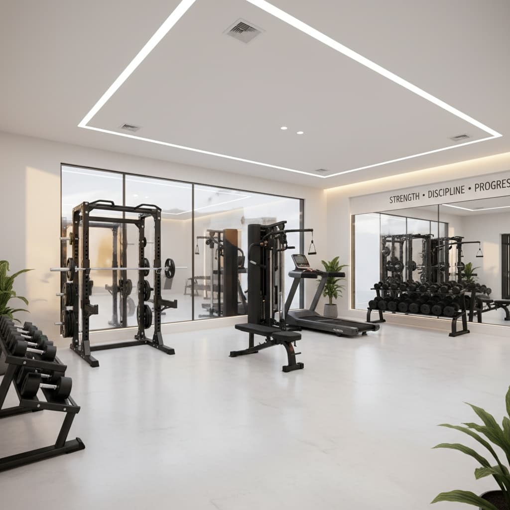 fitness room equipment detail 93413680
