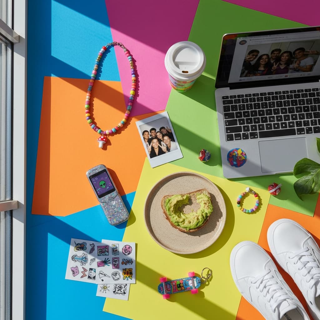 flat lay colorful background 12180475